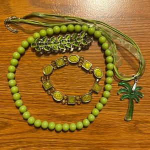 4 pc necklaces and bracelets.